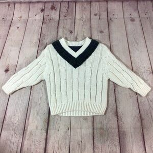 Rad Truck Moving Co. Cable Knit V-Neck Sweater - Size 2T